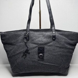Kipling Tote with Wallet Wool Blend Gray/Black